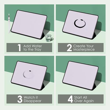 Buddha Board Enso – Portable Water Painting Board with Brush – Reusable Zen Drawing Canvas for Mindfulness, Meditation, and Creative Relaxation – Travel Art Set