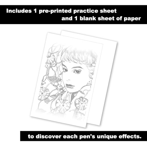 Kuretake Zig Inktober pen set, for Illustration, Manga Drawing, Lettering and Calligraphy, Professional Artist, Made in Japan (Basic No.4(4pcs.)) - style: Basic No.4(4pcs.)