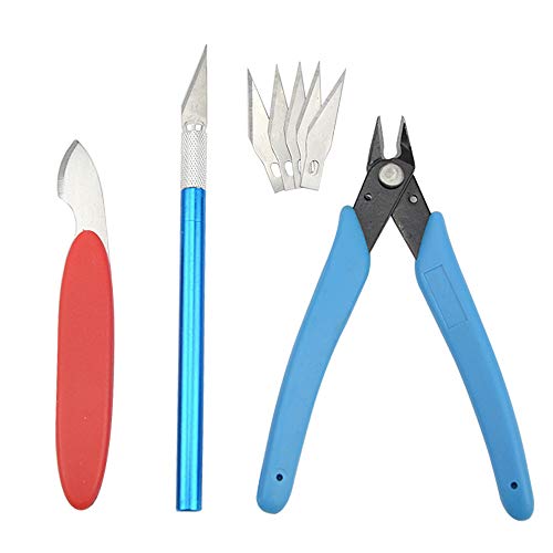 Professional 17 PCS Model Tools Kit Modeler Basic Tools Craft Set Hobby Building Tools Kit For Gundam Car Model Building Repairing and Fixing