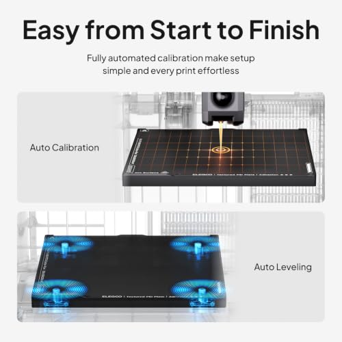 ELEGOO Centauri 2 CoreXY 3D Printer, 500mm/s High-Speed Printing with Smooth Print Quality, Full Auto Calibration, 350°C High-Temp Nozzle, 256x256x256mm Build Volume for Beginners & Makers - size: Centauri 2