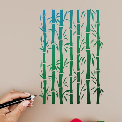 Single Bamboo Branch DIY Painting Stencils for Wall Home Decor | 11.69" x 8.27", Thin Bamboo Twig Stencil Set, Reusable Paint Templates for Wood Burning Canvas Journal Craft - style: Bamboo
