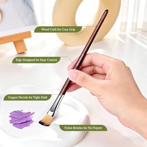 26-Piece Nylon Paint Brush Set – Zipper-Sealed Case, Independent Brush Compartments, Foldable Stand, for Beginners & Professionals