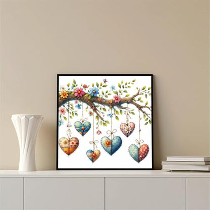 Xoaoes Heart Flower Diamond Art Kits for Adults, 5D Diamond Painting Kits - color: CM064