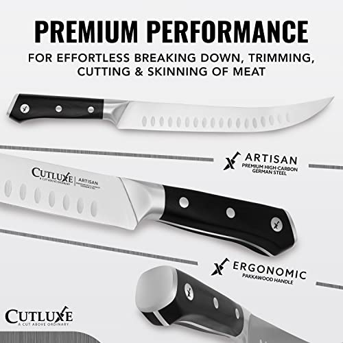 Cutluxe Butcher Knife, 10" Cimeter Breaking Knife for BBQ & Brisket - size: Cimeter 10"