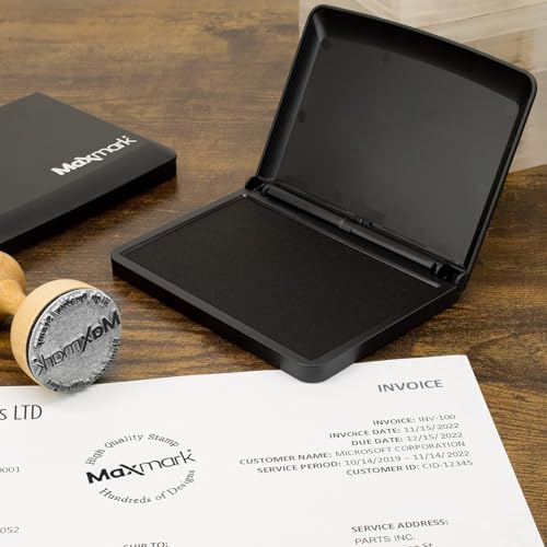 MaxMark Large Brown Stamp Pad - 2-3/4" by 4-1/4" - Premium Quality Felt Pad - Pack of 2 - color: Brown, size: Pack of 2 - 2-3/4" by 4-1/4"