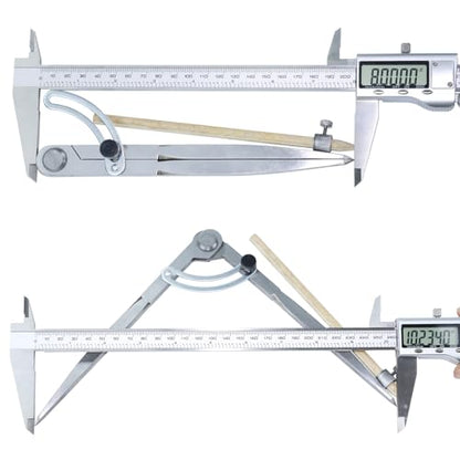 8-Inch Professional Woodworking Compass Geometry with Wing & Pencil Holder — Includes 8" Ruler and Pencil Sharpener Perfect for Accurate Circles, Layouts, and Geometric Designs
