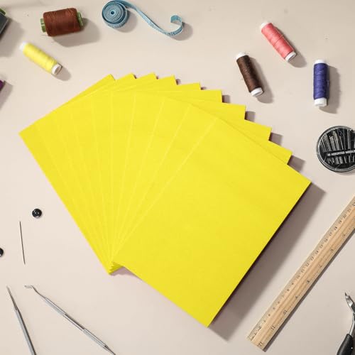 Innconee 20 Pcs 3mm Embroidery Foam EVA Foam Sheets for 3D Embroidery Arts and Crafts, DIY Projects, Hand Sewing, Quilting, Hats, Cosplay Costumes, Pillows (Yellow,6 x 9 Inch) - color: Yellow, size: 6 x 9 Inch