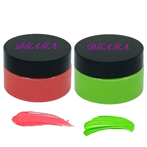 DGAGA 2 Jar of Chalk Paste,Christmas Red Chalk Paste Paint for Stencils,Green Fabric Ink,Self Adhesive Silk Screen Stencil Paste,Chalkboard Paste for Wood,Canvas,Paper,Art Craft Permanent,Home Decor - color: Red & Green