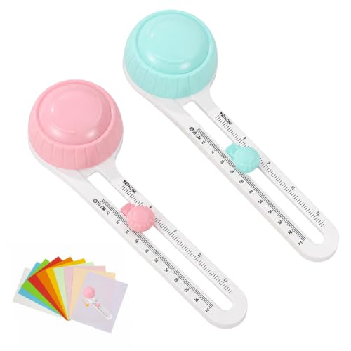 2-Piece Set Circle Cutter Paper, Circle Paper Cutter, Circle Cutters for Crafts for Scrapbooking and Classroom Art Projects, DIY Craft Tools for Teachers