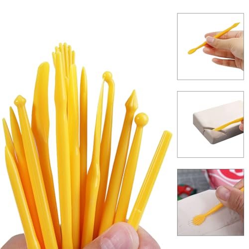 Yayatty Polymer Clay Tools, Acrylic Clay Roller, Acrylic Sheet, Rotary Cutting Mat, Round Polymer Clay Cutters with Clay Slicer Blade for Pottery and Sculpture (62 PCS) - color: 62 PCS