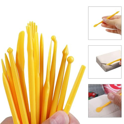 Yayatty Polymer Clay Tools, Acrylic Clay Roller, Acrylic Sheet, Rotary Cutting Mat, Round Polymer Clay Cutters with Clay Slicer Blade for Pottery and Sculpture (62 PCS) - color: 62 PCS