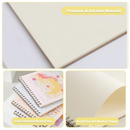 EOREA Purple Spiral Bound Sketch Pad Coloring Book 8x11 - color: Purple