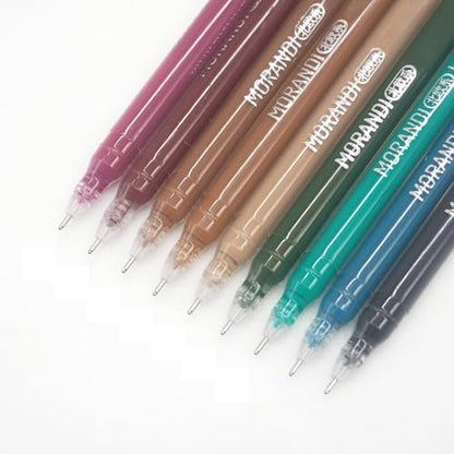Gel Pens with 0.6mm Fine Point, 9 Colors Acrylic Drawing Gel Pen - color: Morandi-Nordic