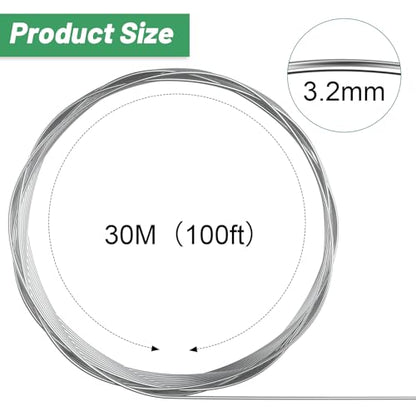 Pelopy Aluminum Armature Wire Bendable Sculpting, Silver, 1/8 Inch,100ft | Thick Metal Wire for Dolls and Floral Designs, Jewelry Making and Weaving Crafts, Holds Shape Well for Art Projects - size: 1/8.1 Inch,100ft
