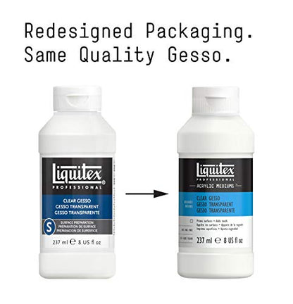 Liquitex Professional Gesso Surface Prep Medium, 237ml (8.0 oz), Clear - color: Clear, size: 8 Fl Oz (Pack of 1), style: 8-oz