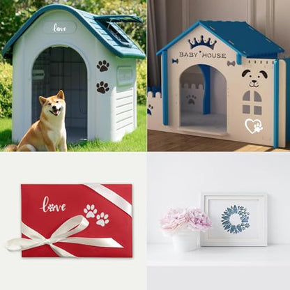 65pcs Reusable Dog Stencils for Painting on Wood,Dog Theme Painting Perfect for DIY Crafts, Scrapbooks, and Home Supplies (Dog)