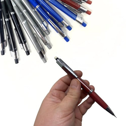 Fancy Pencils - Metal Mechanical Pencil Set of 12 0.7 MM Engineering Tools Engineering Student Essentials Drafting Tools & Drafting Kits Architecture Supplies Mechanical Pencil Kit Nice Drawing Set