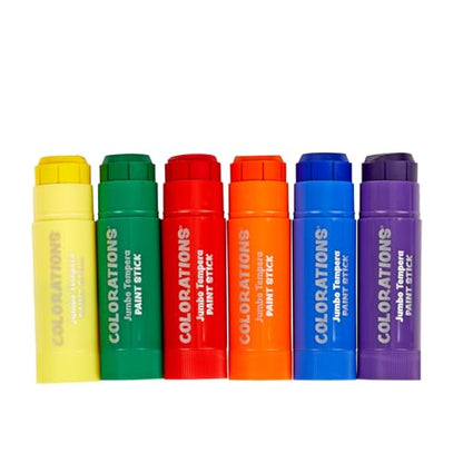 Colorations Jumbo Tempera Paint Sticks - 6 Colors - style: Jumbo Sticks, 6 PK