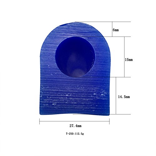 NIUPIKA Carving Wax Tube Wax Ring Tube for Making Rings Mold Hard Wax Blank Large Flat Side Tube Blue Color (T-250) - size: T-250