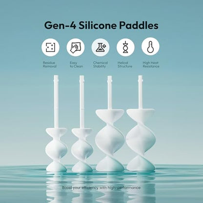 Resiners Spiral Silicone Paddles for Dual-Head Resin Mixer, 4pcs - color: Paddle - Spiral Silicone