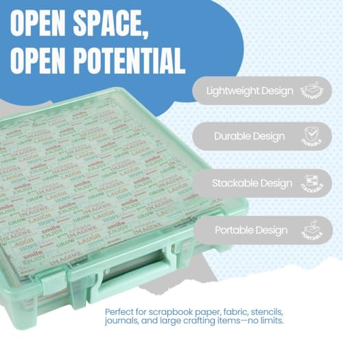 ArtBin 6955RJ Super Satchel 1-Compartment Box, Art & Craft Organizer, 1-Pack, Translucent Mint - color: Mint, size: 1 Pack