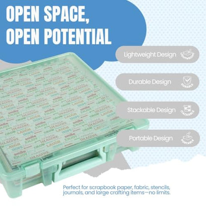 ArtBin 6955RJ Super Satchel 1-Compartment Box, Art & Craft Organizer, 1-Pack, Translucent Mint - color: Mint, size: 1 Pack