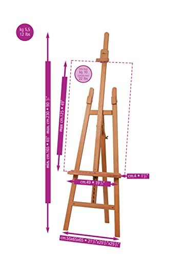 Mabef Basic Lyre Easel (MBM-13D) - style: Classic