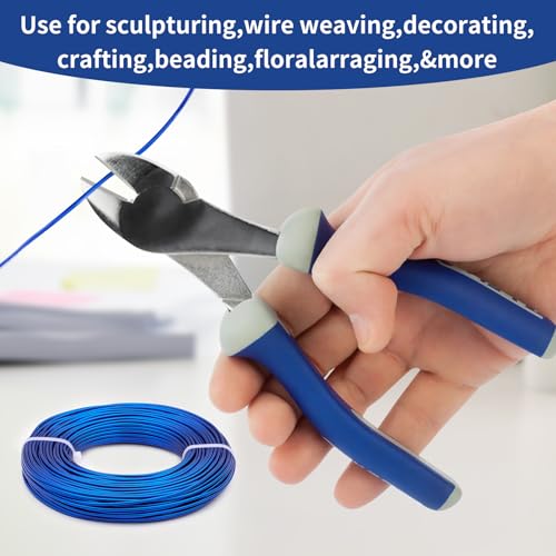 12 Gauge Aluminum Craft Wire for Jewelry Making, 32.8FT Bendable Metal Wirefor Bonsai Armature(Sapphire Blue) - color: Sapphire Blue