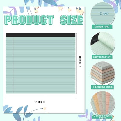 Lincia 6 Pcs Legal Pads Landscape Notebook, Earth Colors - color: Earth Colors