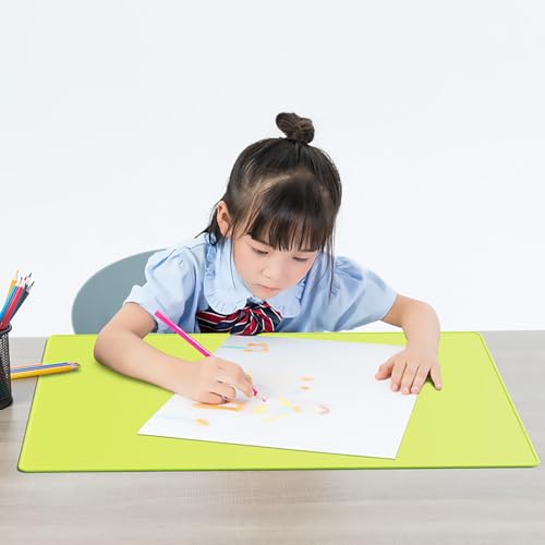 Silicone Painting Mat, Paint Mat for Kids, Siliocne Sheet for Crafts, Resin, Clay, Non Stick Art Pad with Raised Edge, Painting Supplies (Sky Blue, 23.6"×15.7") - color: Sky Blue