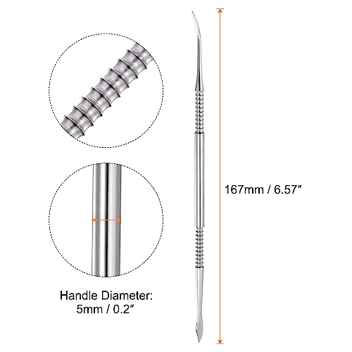 HARFINGTON Double Sided Wax Clay Sculpting Tool Stainless Steel Smoother Pick Sculpting Tools Clay Modeling Tools 6.57" Length