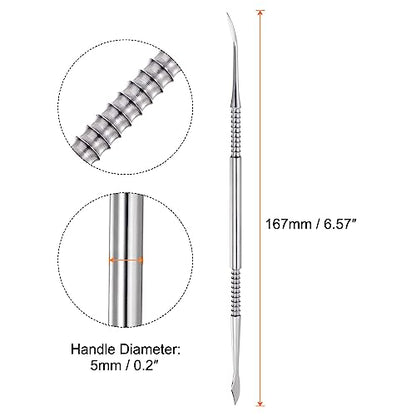 HARFINGTON Double Sided Wax Clay Sculpting Tool Stainless Steel Smoother Pick Sculpting Tools Clay Modeling Tools 6.57" Length