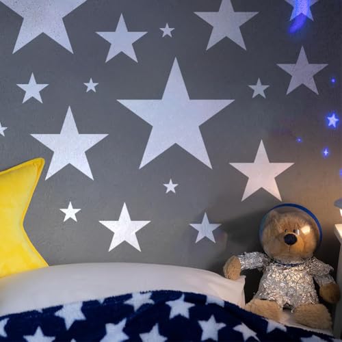 10Pcs Large Star Stencils for Painting Reusable, Twinkle Star Wall Stencil Paint Stencil Drawing Stencils for Painting on Wood Craft Canvas Fabric DIY Art Projects Home Decor - style: Star Stencils-10PCS