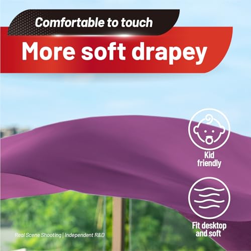 Plastic Table Cover Roll, 110 Ft X 54 In Plastic Table Cloth Disposable | Purple Plastic Tablecloth Roll with Cutter PEVA Disposable Tablecloth for Birthday, Graduation Party, Bridal Shower, Wedding - color: Purple, size: 1320" x 54" (Rectangular)