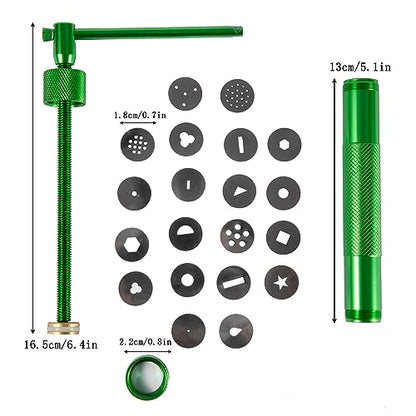 Stainless Steel Clay Extruder Sugar Paste Extruder Cake Fondant Decorating Tool Set Ceramics & Pottery Clay Extruders Mixers & Presses (Green) - color: green