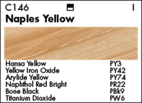 Grumbacher 90-ml Metal Tube Academy Acrylic Paint, Gloss, Naples Yellow - color: Naples Yellow