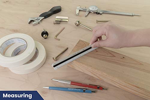 Pacific Arc Architectural Scale Ruler, 6" Scale Ruler for Architectural Designs, Engineering, or Drafting