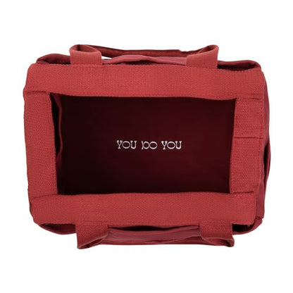 Soolla Studio Bag: Art Supply Storage Organizer & Pottery Tool Bag, Washable Tote, Yarn Bag, Crochet, 30 Pockets, 15+ Colors - color: Sangria Red