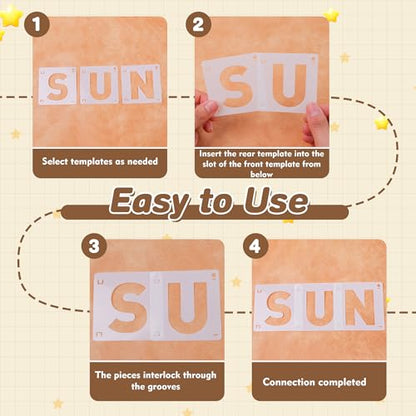 80Pcs Letter Stencils Reusable Letter Number Stencils for Painting,1,2Inch | Reusable Small Plastic Alphabet Number,Drawing Stencil,on Wood,Fabric,Wall, Rock,Art Project Chalkboard - size: 1,2Inch