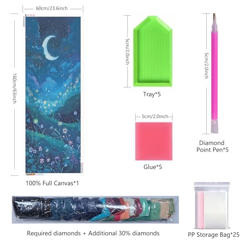 ZHUMUTO Large Diamond Painting Kits for Adults Crescent Moon Night - color: LZMT051