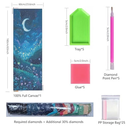ZHUMUTO Large Diamond Painting Kits for Adults Crescent Moon Night - color: LZMT051