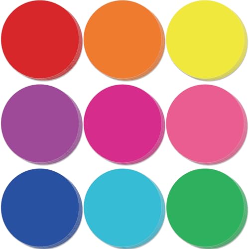 Geyee Circle Cutouts Bulletin Board Classroom Decor Assorted Color,5.5 Inch | Die-cut Shapes, Paper Rounds for Office Chalkboard Walls, Multicolor Accents in Teacher Crafts, Ready to Use Decor - size: 5.5 Inch