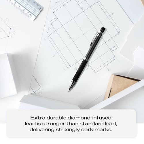 UNI uniball Kuru Toga Elite Mechanical Pencil Starter Kit,0.5mm,HB #2,Gun Metal Barrel,(Pack of 2) - color: Gun Metal, size: 1 Count (Pack of 2)