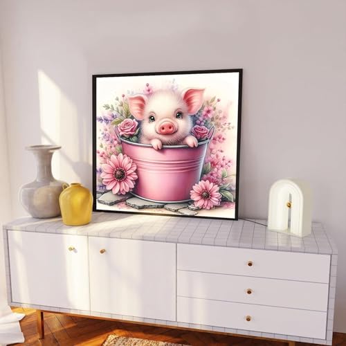 Paint by Numbers for Adults Pig - Cute Pig Paint by Number on Canvas - color: MT22785