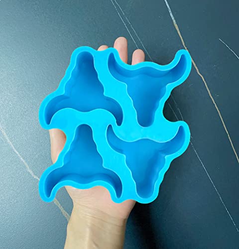 Silicone Bull Skull Molds - Car vent clips included, Oven safe, For resin soap or candle making - 12 pc kit - color: Bull Skull