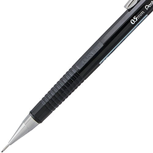Pentel Sharp Mechanical Pencil (0.5mm), Fine Line, Black Barrel, Pack of 2 (P205BP2)