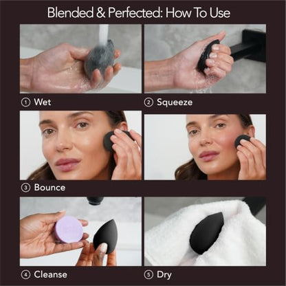 Beautyblender® | Pro Blender Makeup Sponge | Blend Liquid Foundations, Powders and Creams | Streak Free Application | Vegan, Cruelty Free | Made in USA - color: Pro Black