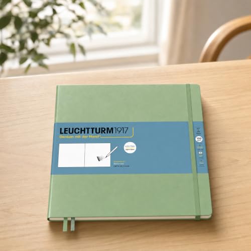 Leuchtturm1917 - Square Hardcover Sketchbook (Sage) - 112 Pages of 150g/m² Paper - color: Sage, size: Square