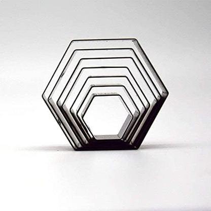 Alloy Steel Hexagon Shape Cutting Die for Cardboard, Leather, PVC, Fabric Good Helper for Handicraft (Steel08) - color: Steel08