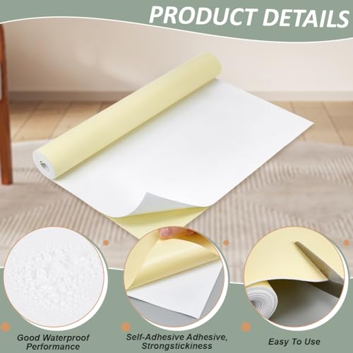 BENECREAT 78.7x15.7 Inch White Self-Adhesive EVA Foam Roll, 1mm Thick Sticky Upholstery Foam Sheets Craft Foam Sheet for Scrapbooking Crafts, Cosplay Model, Cushion Furniture - color: White